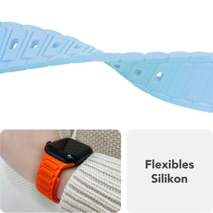 NALIA Pulse Silikon Armband kompatibel mit Apple Watch Armband iWatch Series SE/10/9/8/7/6/5/4/3/2/1, 38/40/41/42mm, 3D Textur Sportarmband mit Steck-Pin Verschluss