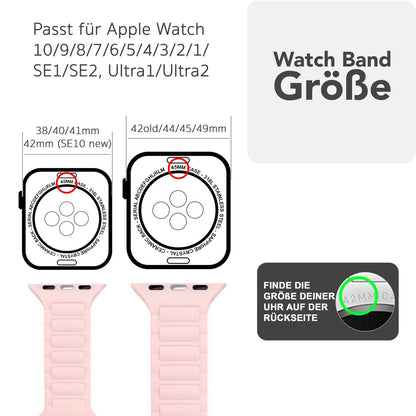 NALIA Pulse Silikon Armband kompatibel mit Apple Watch Armband iWatch Series SE/10/9/8/7/6/5/4/3/2/1, 38/40/41/42mm, 3D Textur Sportarmband mit Steck-Pin Verschluss