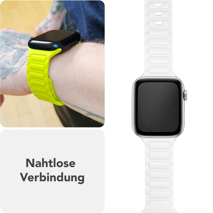 NALIA Pulse Silikon Armband kompatibel mit Apple Watch Armband iWatch Series SE/10/9/8/7/6/5/4/3/2/1, 38/40/41/42mm, 3D Textur Sportarmband mit Steck-Pin Verschluss
