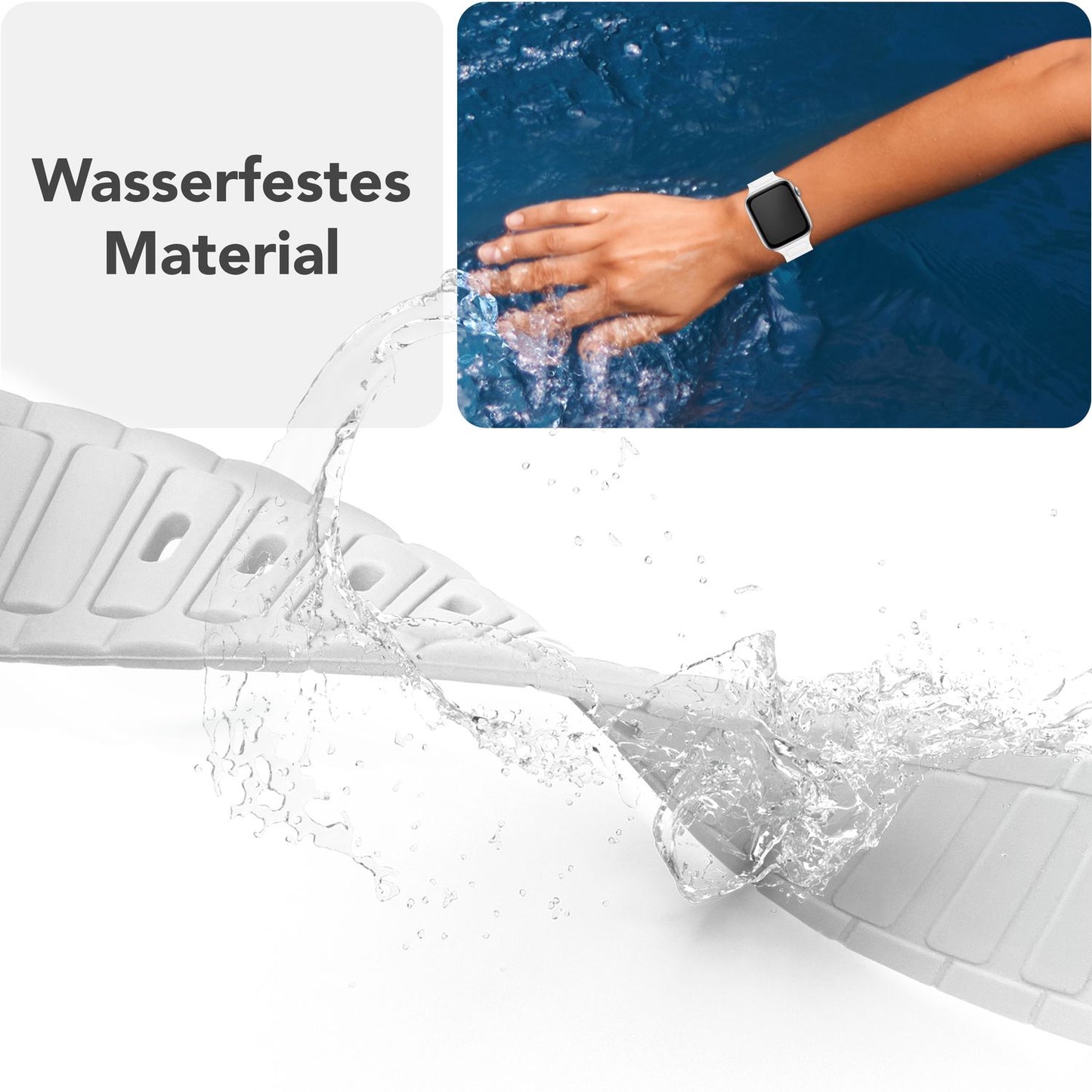 NALIA Pulse Silikon Armband kompatibel mit Apple Watch Armband iWatch Series SE/10/9/8/7/6/5/4/3/2/1, 38/40/41/42mm, 3D Textur Sportarmband mit Steck-Pin Verschluss