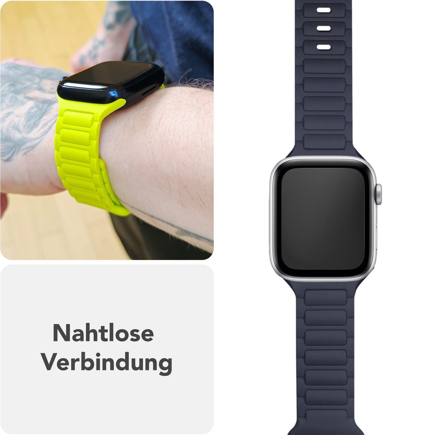 NALIA Pulse Silikon Armband kompatibel mit Apple Watch Armband iWatch Series SE/10/9/8/7/6/5/4/3/2/1, 38/40/41/42mm, 3D Textur Sportarmband mit Steck-Pin Verschluss