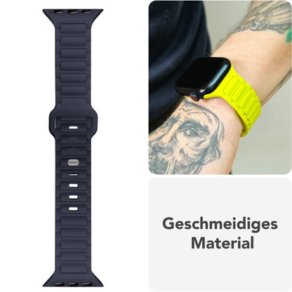 NALIA Pulse Silikon Armband kompatibel mit Apple Watch Armband iWatch Series SE/10/9/8/7/6/5/4/3/2/1, 38/40/41/42mm, 3D Textur Sportarmband mit Steck-Pin Verschluss
