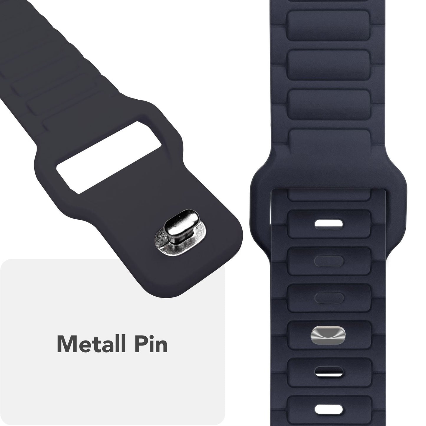 NALIA Pulse Silikon Armband kompatibel mit Apple Watch Armband iWatch Series SE/10/9/8/7/6/5/4/3/2/1, 38/40/41/42mm, 3D Textur Sportarmband mit Steck-Pin Verschluss