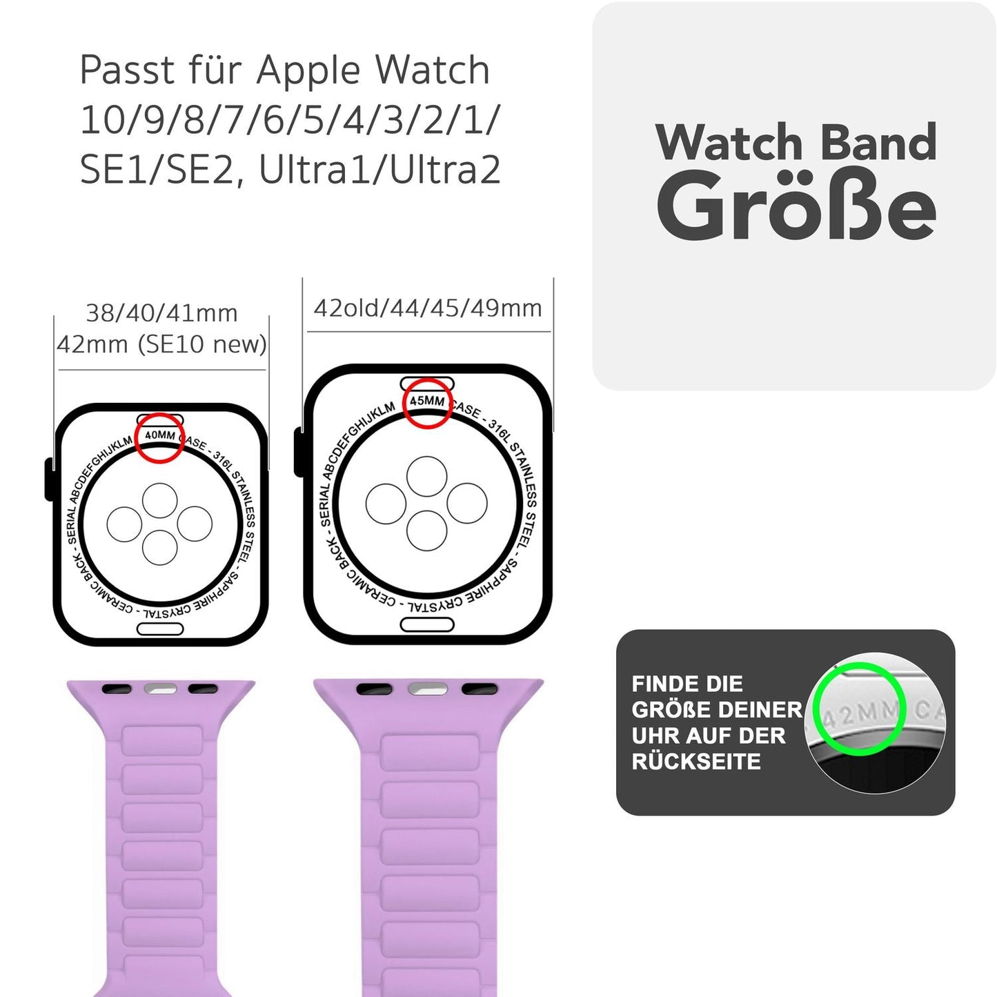 NALIA Pulse Silikon Armband kompatibel mit Apple Watch Armband iWatch Series SE/10/9/8/7/6/5/4/3/2/1, 38/40/41/42mm, 3D Textur Sportarmband mit Steck-Pin Verschluss