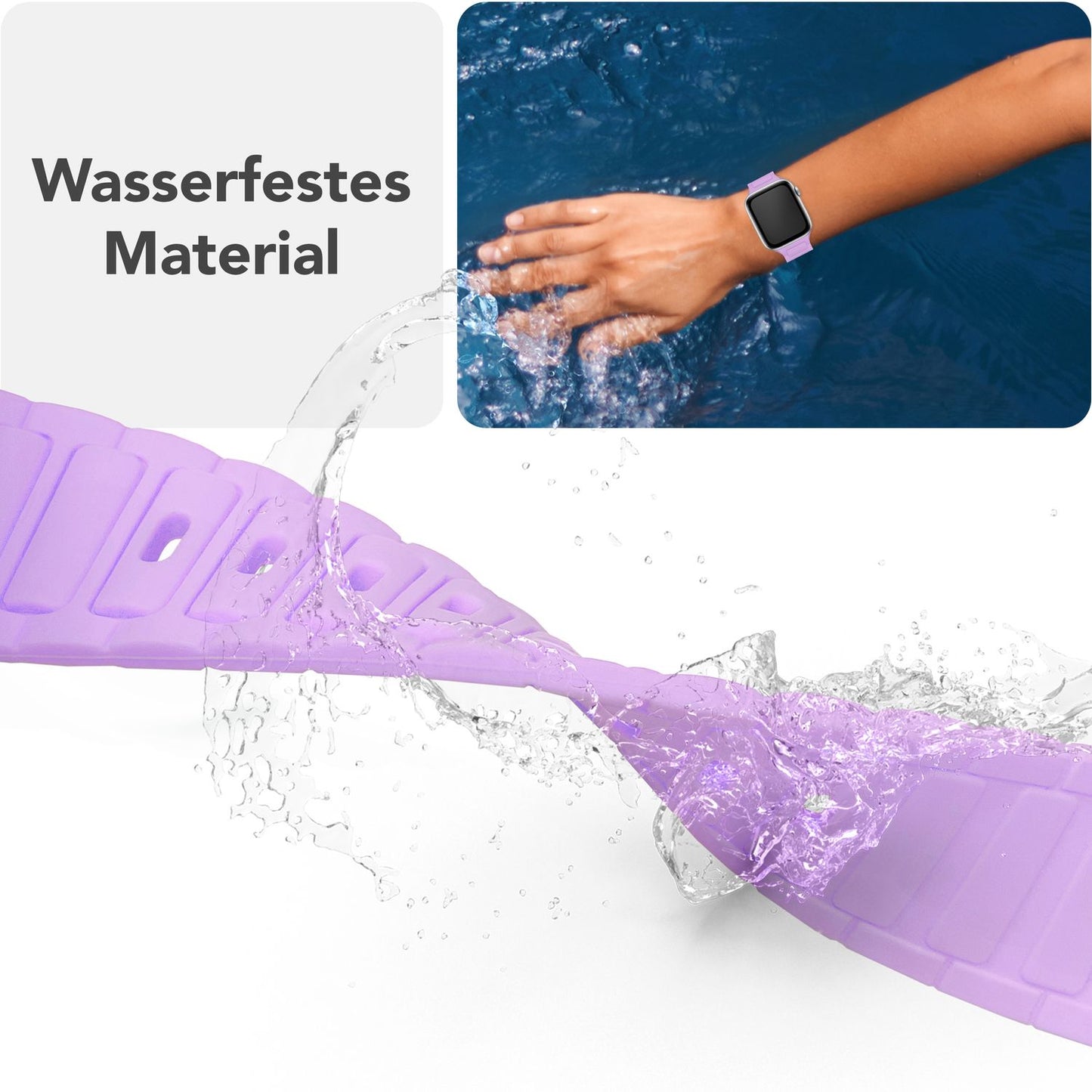 NALIA Pulse Silikon Armband kompatibel mit Apple Watch Armband iWatch Series SE/10/9/8/7/6/5/4/3/2/1, 38/40/41/42mm, 3D Textur Sportarmband mit Steck-Pin Verschluss