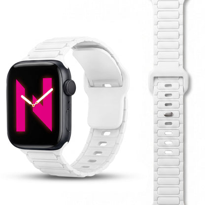 NALIA Pulse Silikon Armband kompatibel mit Apple Watch Armband iWatch Series SE/10/9/8/7/6/5/4/3/2/1, 38/40/41/42mm, 3D Textur Sportarmband mit Steck-Pin Verschluss