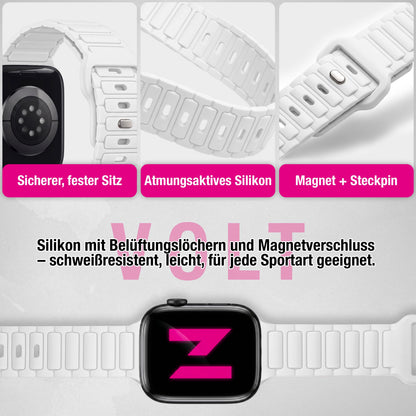 NALIA Pulse Silikon Armband kompatibel mit Apple Watch Armband iWatch Series SE/10/9/8/7/6/5/4/3/2/1, 38/40/41/42mm, 3D Textur Sportarmband mit Steck-Pin Verschluss