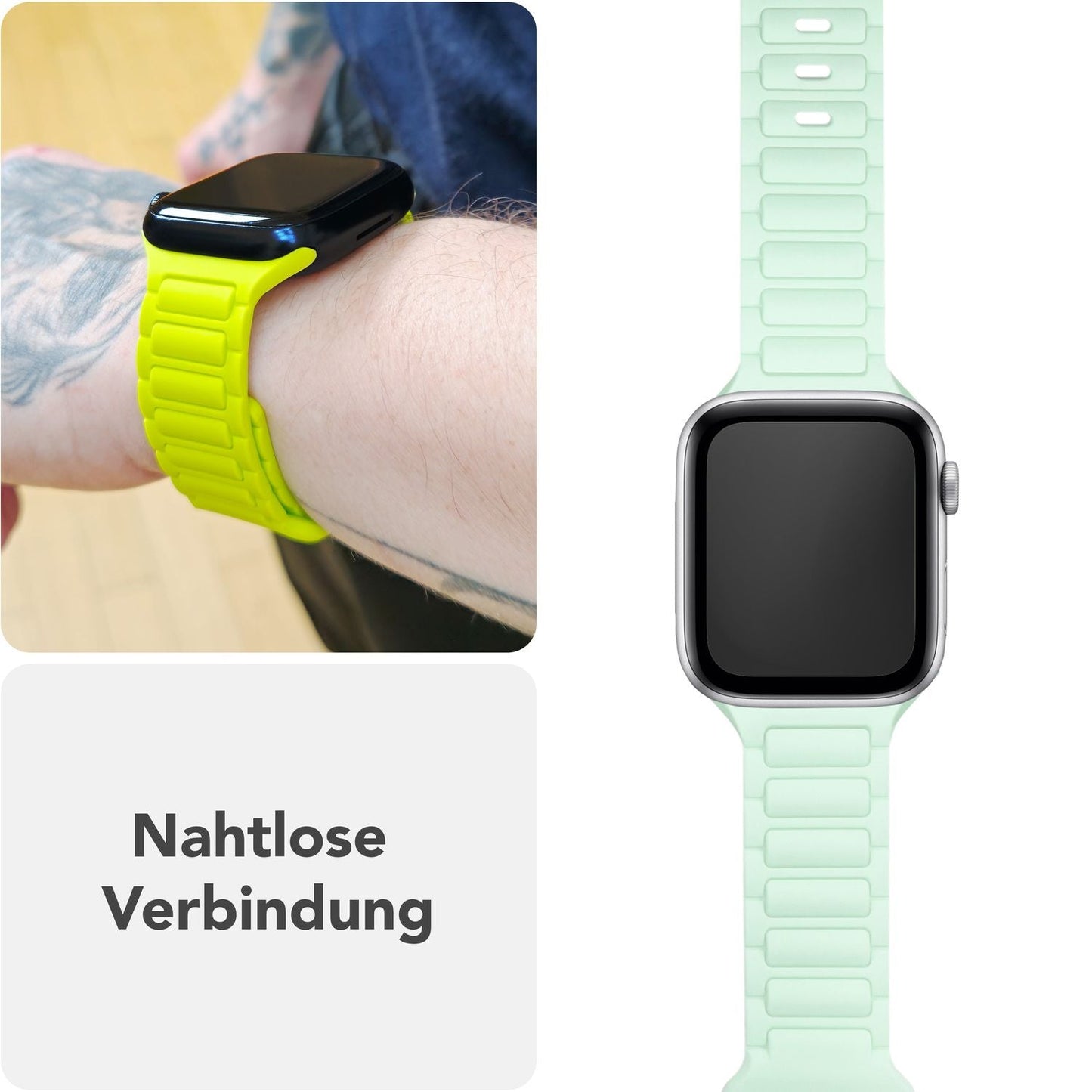 NALIA Pulse Silikon Armband kompatibel mit Apple Watch Armband iWatch Series Ultra/SE 10 9 8 7 6 5 4 3 2 1, 42/44/45/46/49mm, 3D Sportarmband mit Steck-Pin Verschluss