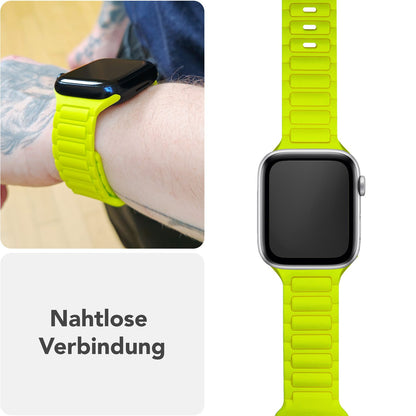 NALIA Pulse Silikon Armband kompatibel mit Apple Watch Armband iWatch Series Ultra/SE 10 9 8 7 6 5 4 3 2 1, 42/44/45/46/49mm, 3D Sportarmband mit Steck-Pin Verschluss