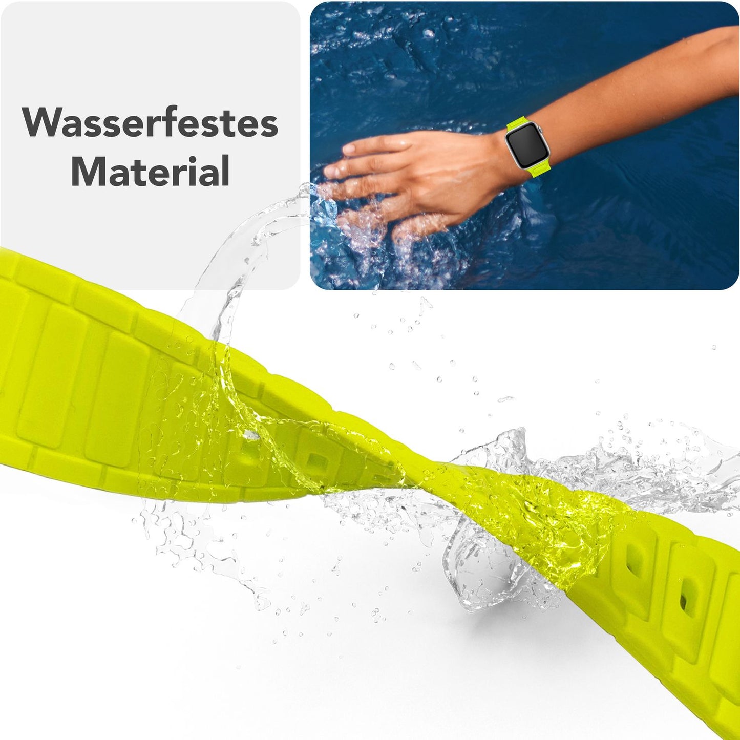 NALIA Pulse Silikon Armband kompatibel mit Apple Watch Armband iWatch Series Ultra/SE 10 9 8 7 6 5 4 3 2 1, 42/44/45/46/49mm, 3D Sportarmband mit Steck-Pin Verschluss