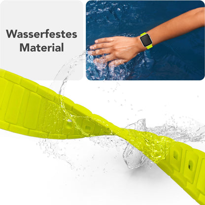 NALIA Pulse Silikon Armband kompatibel mit Apple Watch Armband iWatch Series Ultra/SE 10 9 8 7 6 5 4 3 2 1, 42/44/45/46/49mm, 3D Sportarmband mit Steck-Pin Verschluss