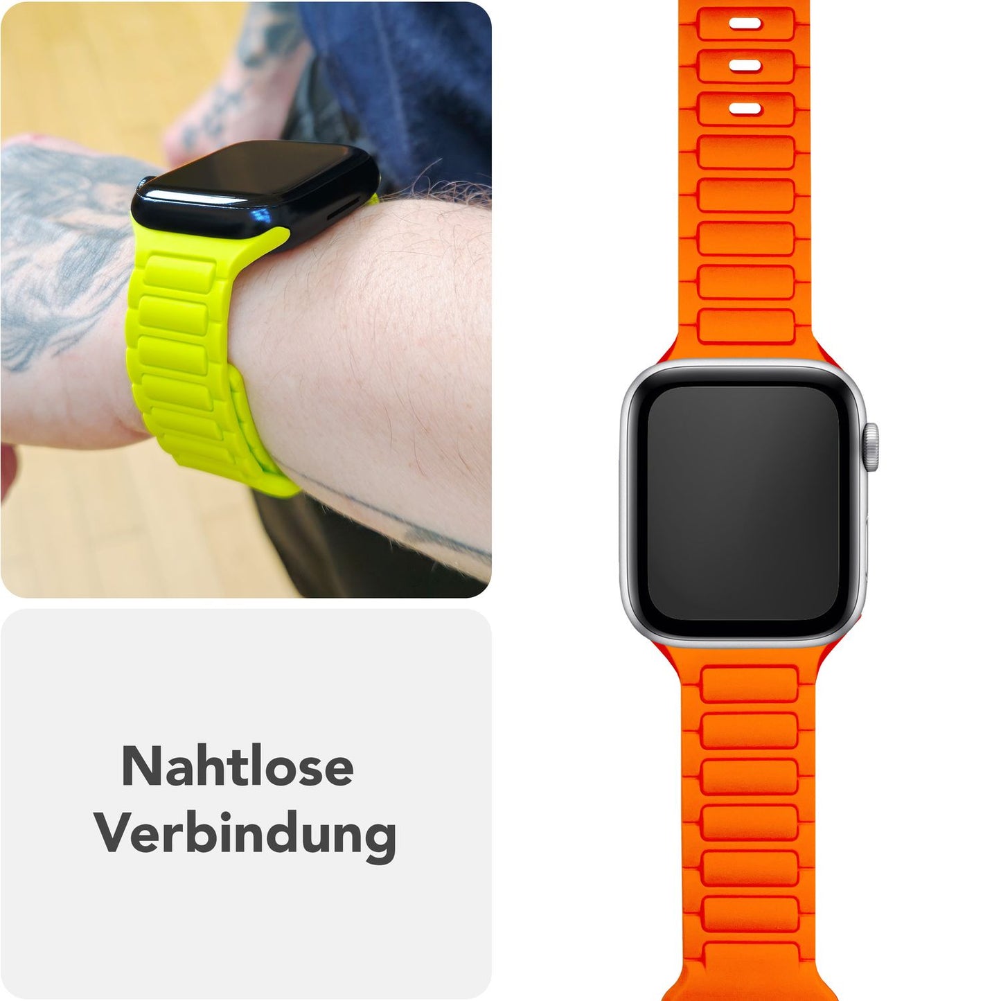 NALIA Pulse Silikon Armband kompatibel mit Apple Watch Armband iWatch Series Ultra/SE 10 9 8 7 6 5 4 3 2 1, 42/44/45/46/49mm, 3D Sportarmband mit Steck-Pin Verschluss