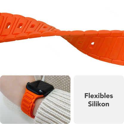 NALIA Pulse Silikon Armband kompatibel mit Apple Watch Armband iWatch Series Ultra/SE 10 9 8 7 6 5 4 3 2 1, 42/44/45/46/49mm, 3D Sportarmband mit Steck-Pin Verschluss