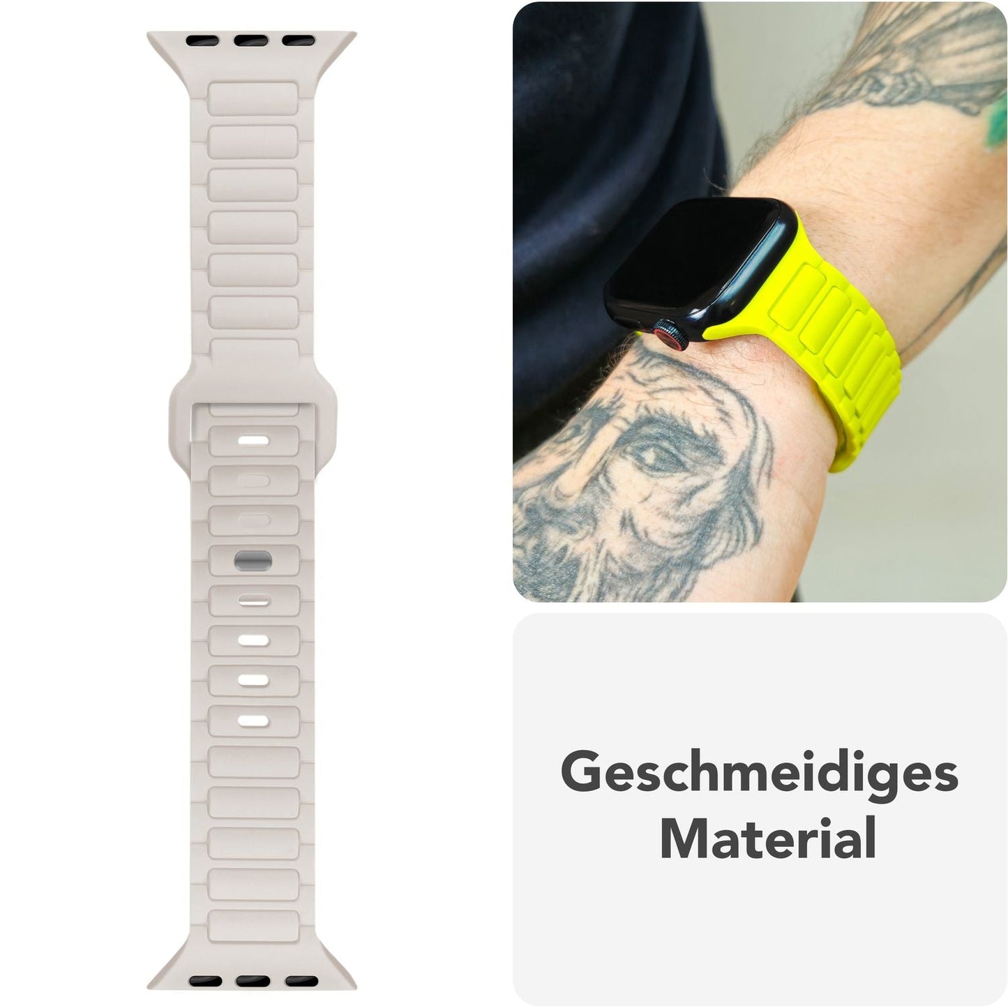 NALIA Pulse Silikon Armband kompatibel mit Apple Watch Armband iWatch Series Ultra/SE 10 9 8 7 6 5 4 3 2 1, 42/44/45/46/49mm, 3D Sportarmband mit Steck-Pin Verschluss