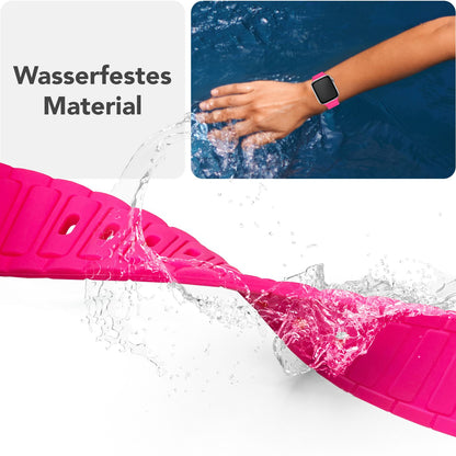 NALIA Pulse Silikon Armband kompatibel mit Apple Watch Armband iWatch Series Ultra/SE 10 9 8 7 6 5 4 3 2 1, 42/44/45/46/49mm, 3D Sportarmband mit Steck-Pin Verschluss