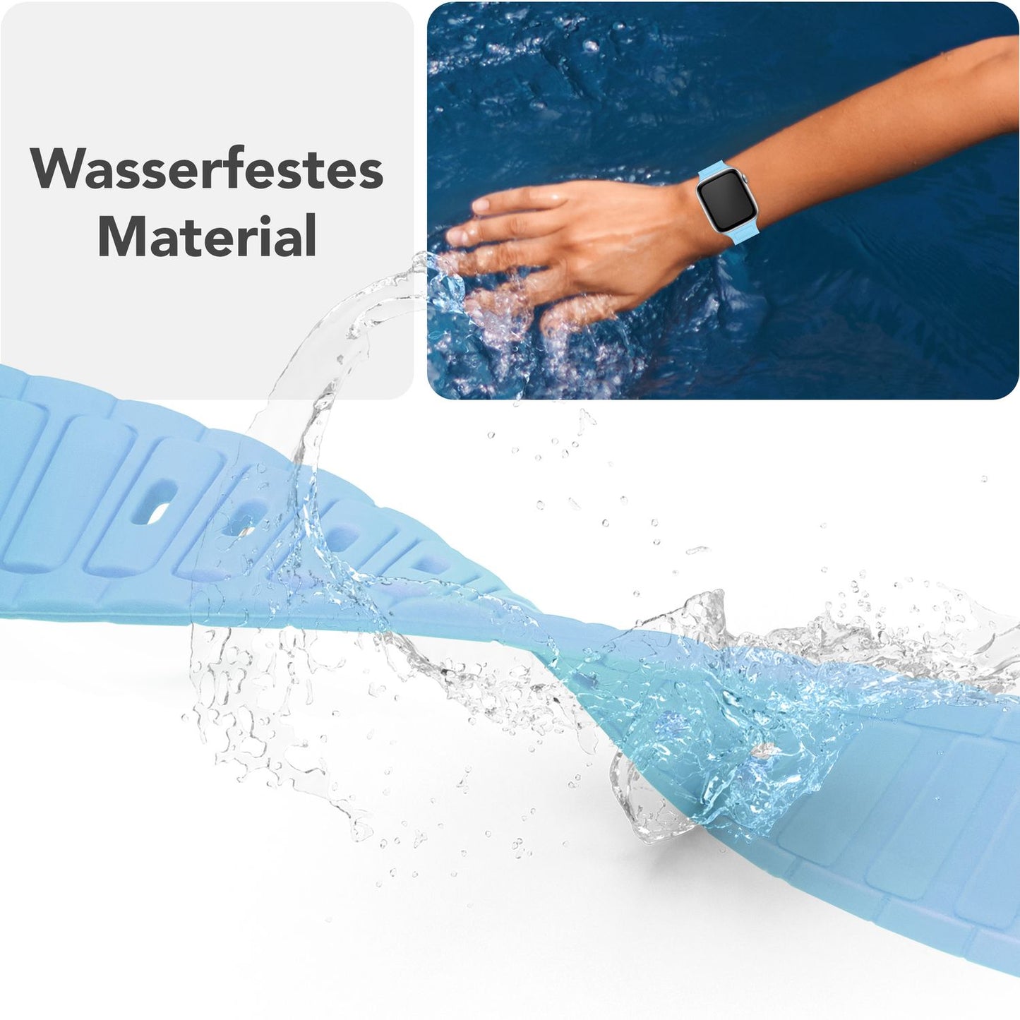 NALIA Pulse Silikon Armband kompatibel mit Apple Watch Armband iWatch Series Ultra/SE 10 9 8 7 6 5 4 3 2 1, 42/44/45/46/49mm, 3D Sportarmband mit Steck-Pin Verschluss
