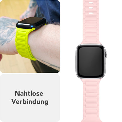 NALIA Pulse Silikon Armband kompatibel mit Apple Watch Armband iWatch Series Ultra/SE 10 9 8 7 6 5 4 3 2 1, 42/44/45/46/49mm, 3D Sportarmband mit Steck-Pin Verschluss