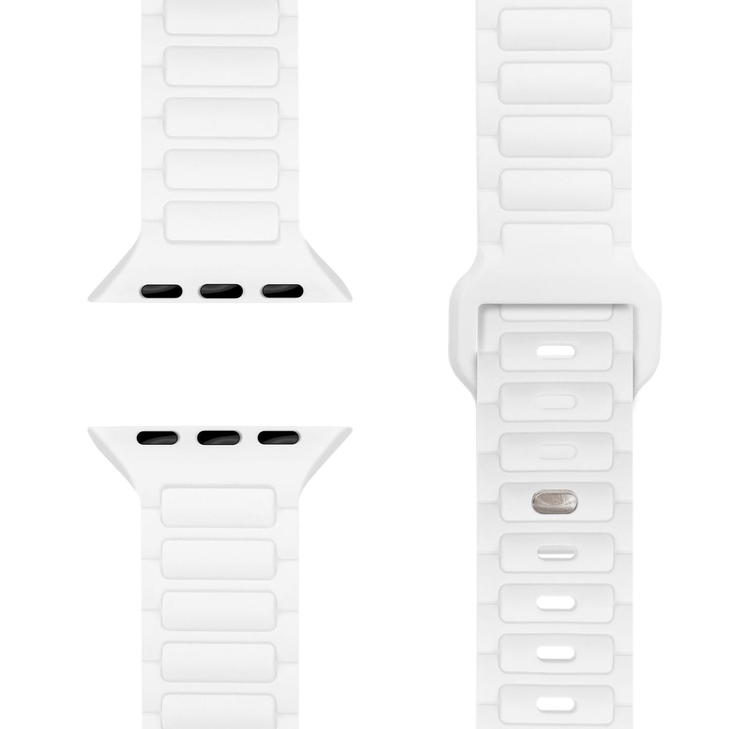 NALIA Pulse Silikon Armband kompatibel mit Apple Watch Armband iWatch Series Ultra/SE 10 9 8 7 6 5 4 3 2 1, 42/44/45/46/49mm, 3D Sportarmband mit Steck-Pin Verschluss