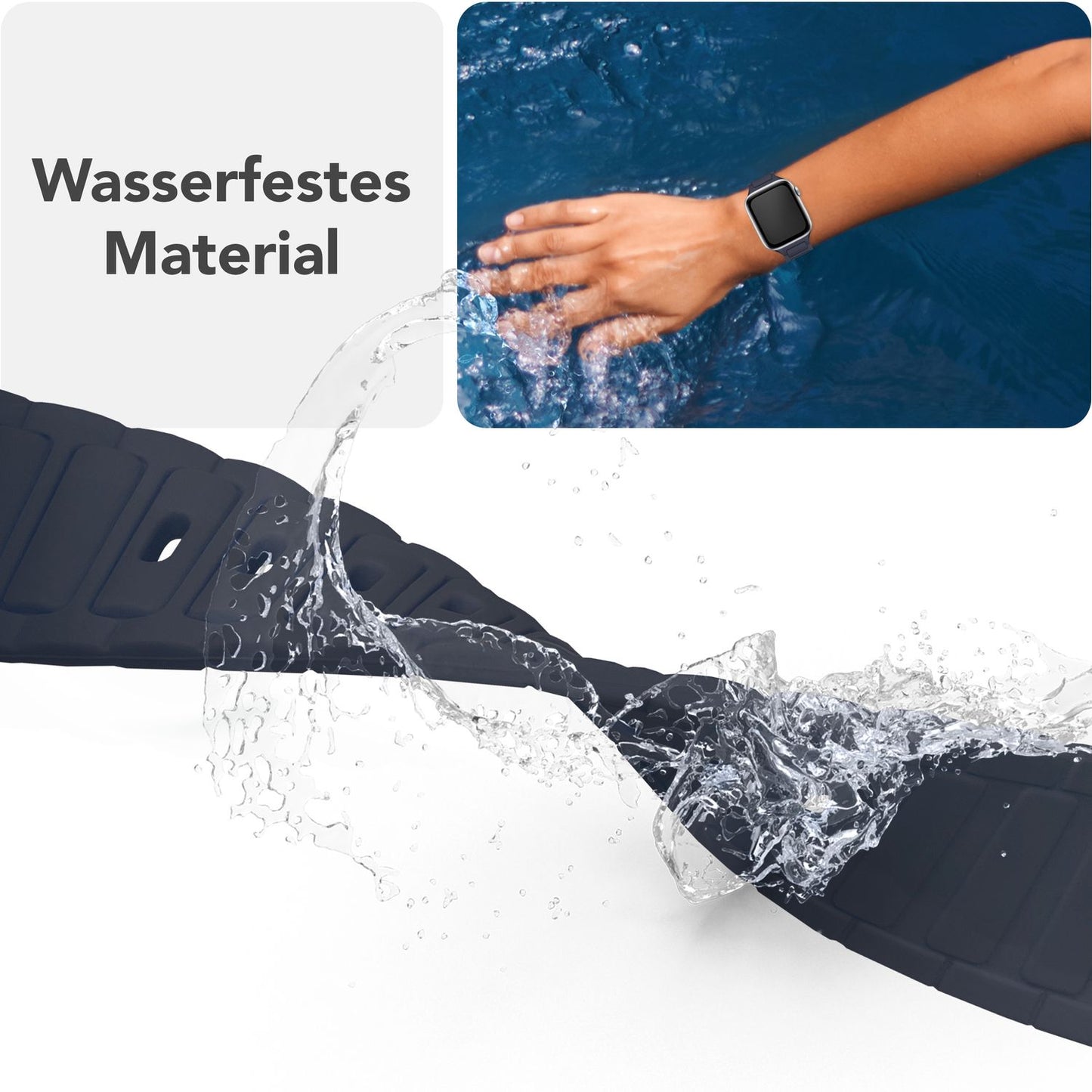 NALIA Pulse Silikon Armband kompatibel mit Apple Watch Armband iWatch Series Ultra/SE 10 9 8 7 6 5 4 3 2 1, 42/44/45/46/49mm, 3D Sportarmband mit Steck-Pin Verschluss
