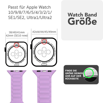 NALIA Pulse Silikon Armband kompatibel mit Apple Watch Armband iWatch Series Ultra/SE 10 9 8 7 6 5 4 3 2 1, 42/44/45/46/49mm, 3D Sportarmband mit Steck-Pin Verschluss