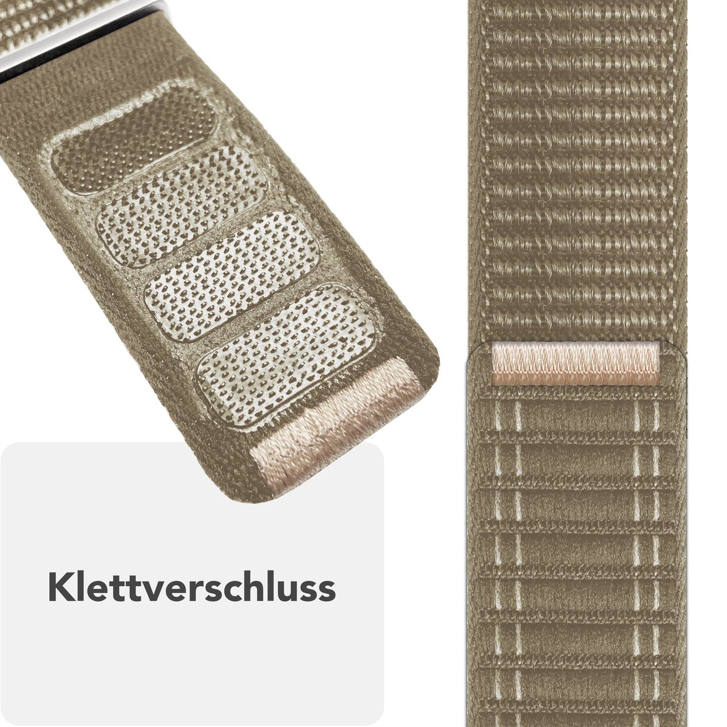 NALIA Evolv Nylon Armband kompatibel mit Apple Watch Armband iWatch Series Ultra/SE 10 9 8 7 6 5 4 3 2 1, 42/44/45/46/49mm, Leichtes Gewebtes Stoffband mit Klettverschluss