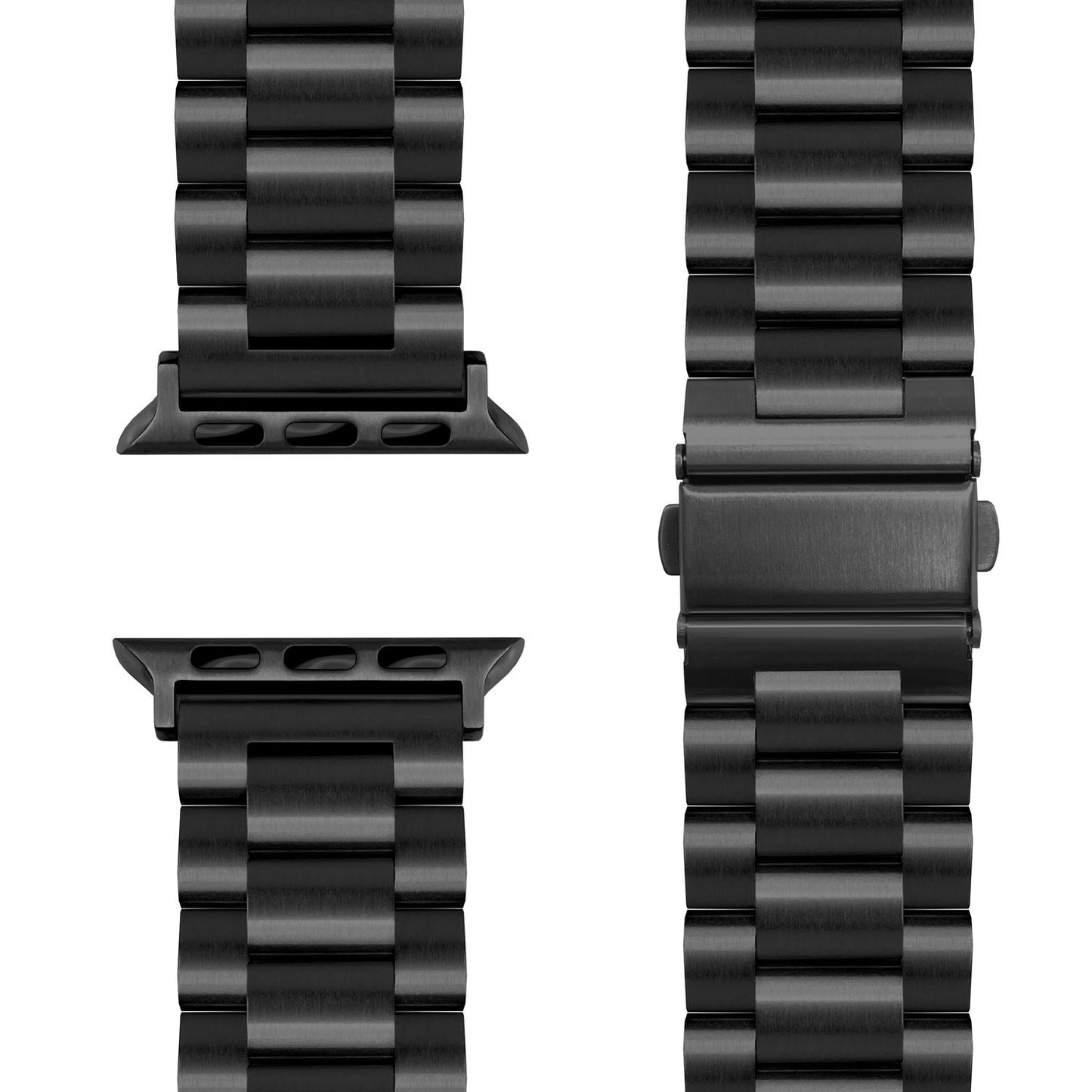 NALIA Mova Edelstahl Armband kompatibel mit Apple Watch Armband iWatch Series SE/10/9/8/7/6/5/4/3/2/1, 38/40/41/42mm, Metall Ersatzarmband mit Doppelfaltschließe, Rostfrei