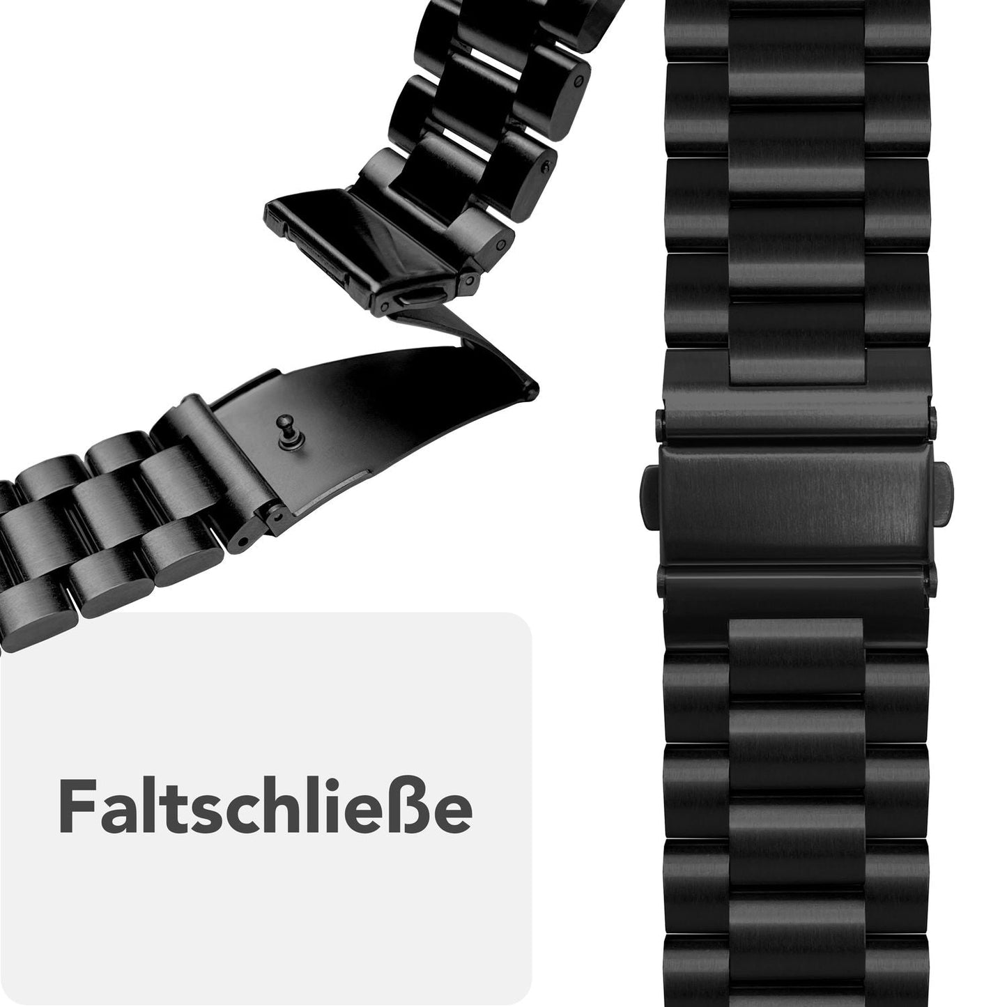 NALIA Mova Edelstahl Armband kompatibel mit Apple Watch Armband iWatch Series SE/10/9/8/7/6/5/4/3/2/1, 38/40/41/42mm, Metall Ersatzarmband mit Doppelfaltschließe, Rostfrei