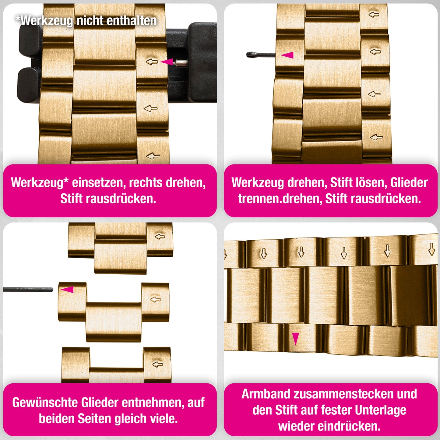 NALIA Mova Edelstahl Armband kompatibel mit Apple Watch Armband iWatch Series SE/10/9/8/7/6/5/4/3/2/1, 38/40/41/42mm, Metall Ersatzarmband mit Doppelfaltschließe, Rostfrei
