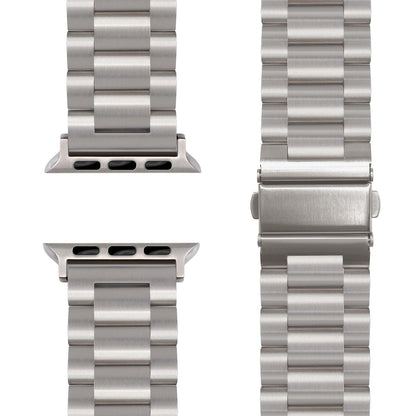 NALIA Mova Edelstahl Armband kompatibel mit Apple Watch Armband Series Ultra/SE 10/9/8/7/6/5/4/3/2/1, 42/44/45/46/49mm, Metall Ersatzarmband mit Doppelfaltschließe, Rostfrei