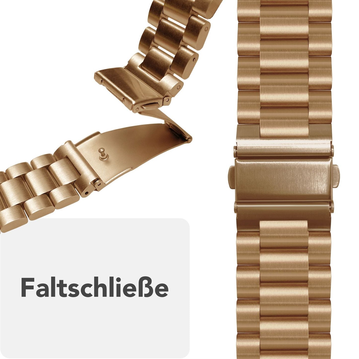 NALIA Mova Edelstahl Armband kompatibel mit Apple Watch Armband Series Ultra/SE 10/9/8/7/6/5/4/3/2/1, 42/44/45/46/49mm, Metall Ersatzarmband mit Doppelfaltschließe, Rostfrei