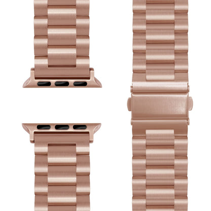 NALIA Mova Edelstahl Armband kompatibel mit Apple Watch Armband Series Ultra/SE 10/9/8/7/6/5/4/3/2/1, 42/44/45/46/49mm, Metall Ersatzarmband mit Doppelfaltschließe, Rostfrei