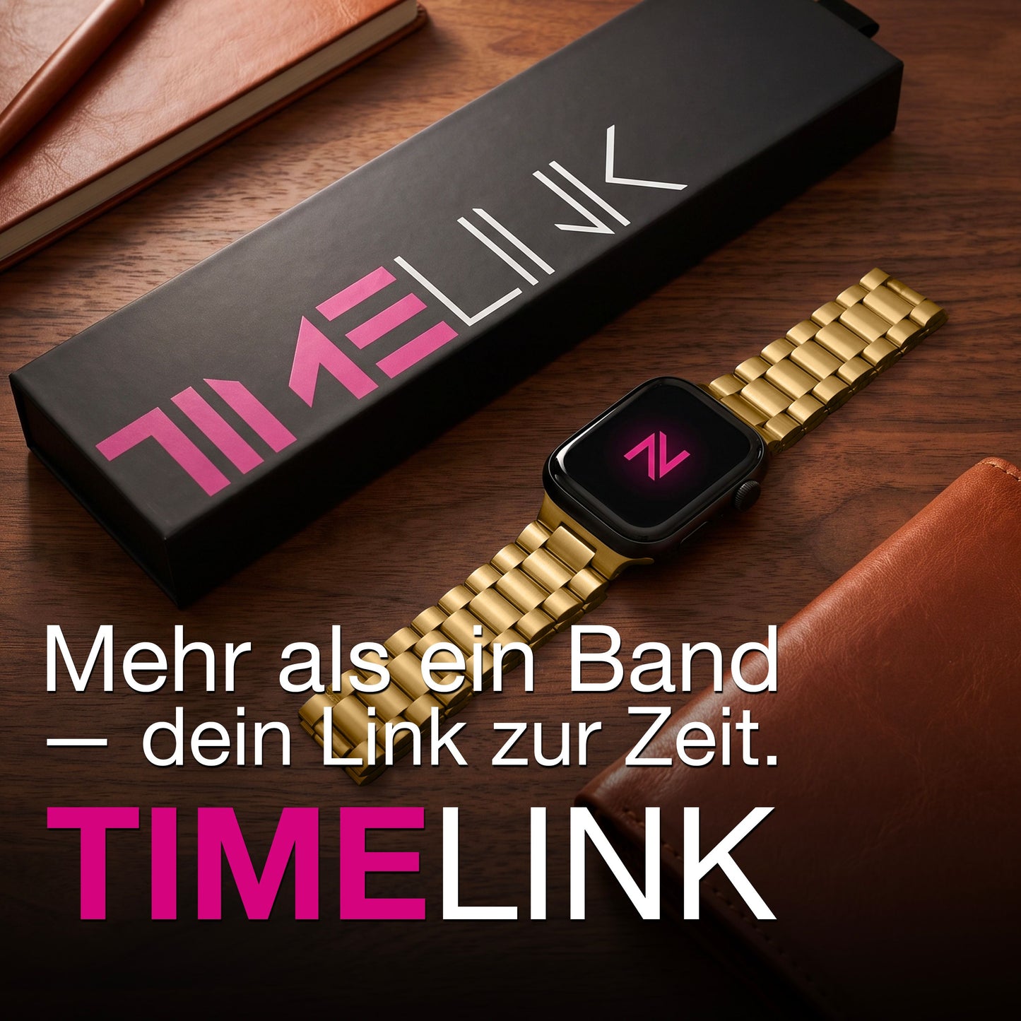 NALIA Mova Edelstahl Armband kompatibel mit Apple Watch Armband Series Ultra/SE 10/9/8/7/6/5/4/3/2/1, 42/44/45/46/49mm, Metall Ersatzarmband mit Doppelfaltschließe, Rostfrei
