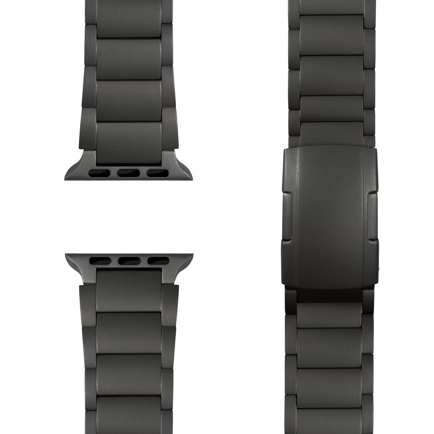 NALIA Argon Titan Armband kompatibel mit Apple iWatch Ultra/SE Series 10 9 8 7 6 5 4 3 2 1 42/44/45/46/49mm, Metall Ersatzarmband mit Doppelfaltschließe, Metallarmband Rostfrei
