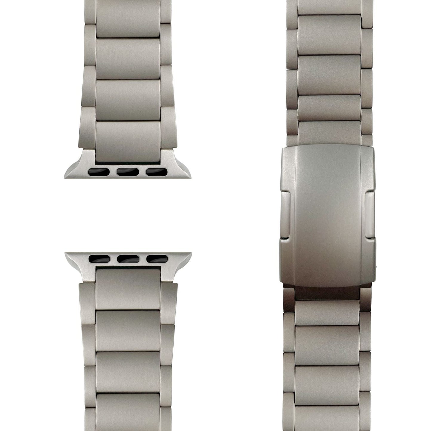 NALIA Argon Titan Armband kompatibel mit Apple iWatch Ultra/SE Series 10 9 8 7 6 5 4 3 2 1 42/44/45/46/49mm, Metall Ersatzarmband mit Doppelfaltschließe, Metallarmband Rostfrei