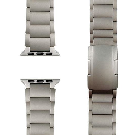 NALIA Argon Titan Armband kompatibel mit Apple iWatch Ultra/SE Series 10 9 8 7 6 5 4 3 2 1 42/44/45/46/49mm, Metall Ersatzarmband mit Doppelfaltschließe, Metallarmband Rostfrei