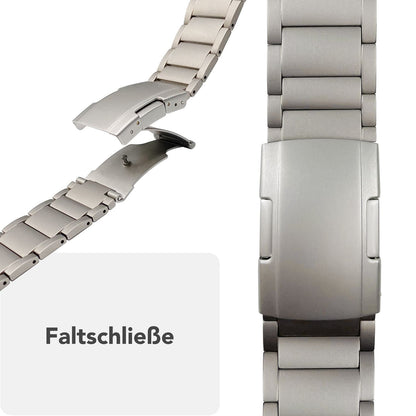 NALIA Argon Titan Armband kompatibel mit Apple iWatch Ultra/SE Series 10 9 8 7 6 5 4 3 2 1 42/44/45/46/49mm, Metall Ersatzarmband mit Doppelfaltschließe, Metallarmband Rostfrei