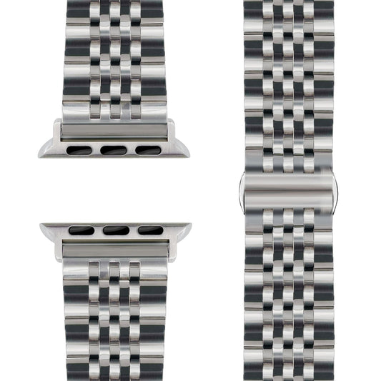 NALIA Trivo Edelstahl Armband kompatibel mit Apple Watch Armband SE Series 10 9 8 7 6 5 4 3 2 1 38/40/41/42mm, Metall Ersatzarmband mit Schmetterlingsschließe, Rostfrei