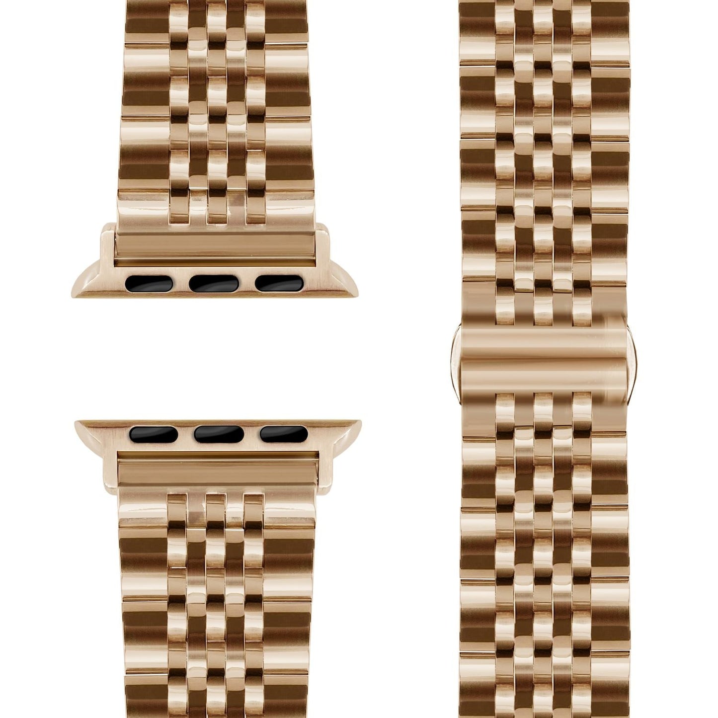 NALIA Trivo Edelstahl Armband kompatibel mit Apple Watch Armband Ultra/SE Series 10 9 8 7 6 5 4 3 2 1, 42/44/45/46/49mm, Ersatzarmband mit Schmetterlingsschließe, Rostfrei