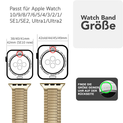 NALIA Chronos Edelstahl Armband kompatibel mit Apple Watch Armband SE iWatch Series 10 9 8 7 6 5 4 3 2 1 38/40/41/42mm, Magnetisches Loop-Armband aus Metall mit Schnellverschluss