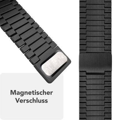 NALIA Chronos Edelstahl Armband kompatibel mit Apple Watch Armband SE iWatch Series 10 9 8 7 6 5 4 3 2 1 38/40/41/42mm, Magnetisches Loop-Armband aus Metall mit Schnellverschluss