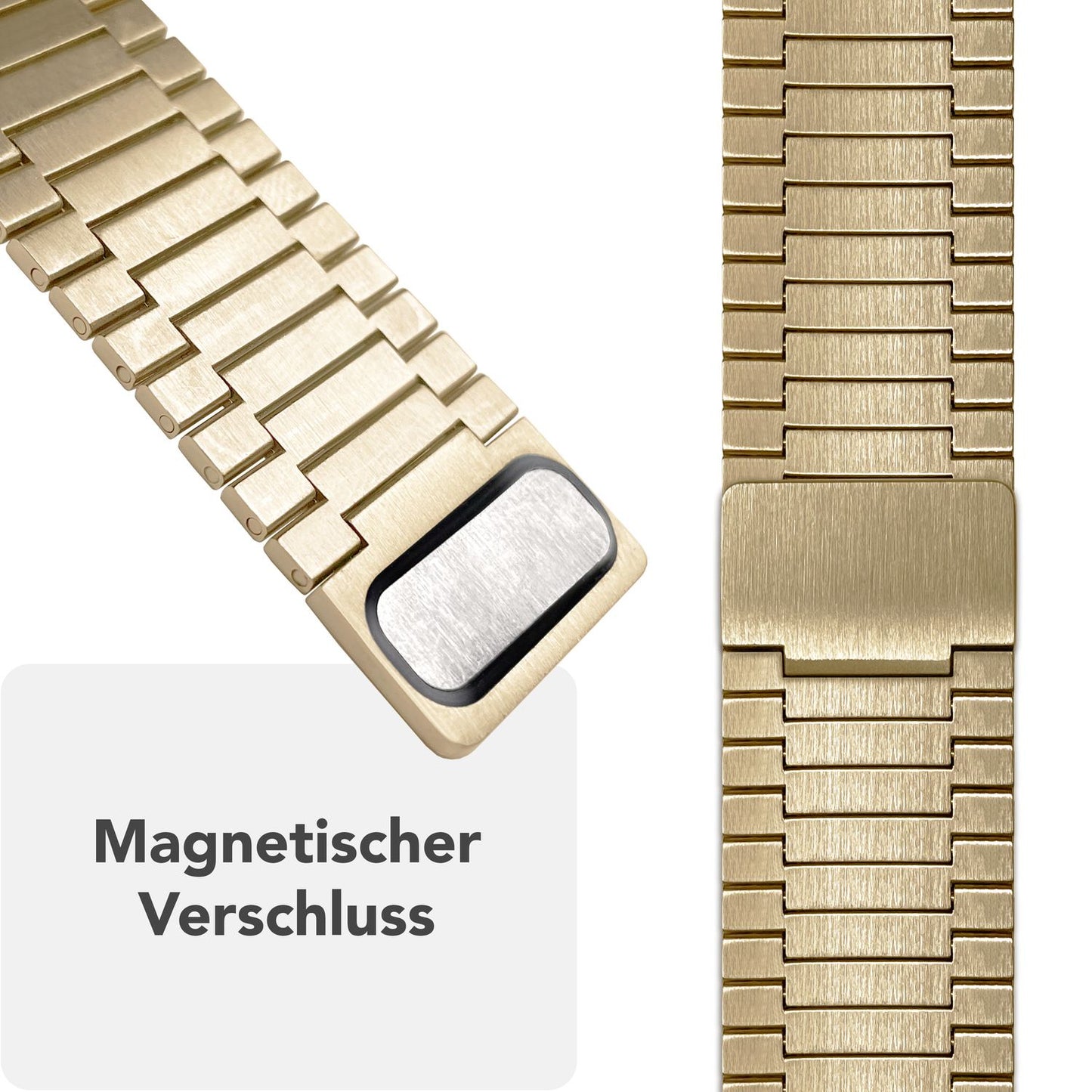 NALIA Chronos Metall Armband kompatibel mit Apple Watch Armband Ultra/SE iWatch Series 10 9 8 7 6 5 4 3 2 1, 42/44/45/46/49mm, Edelstahl Loop-Armband Magnetverschluss, Rostfrei