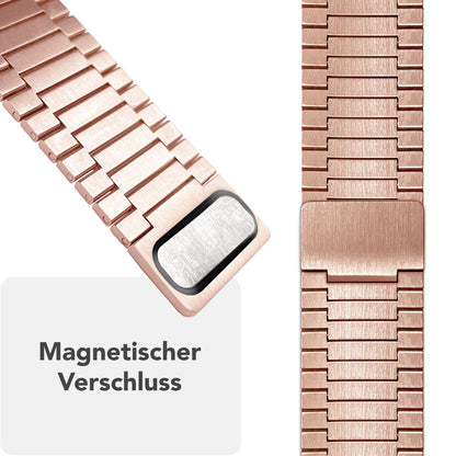 NALIA Chronos Metall Armband kompatibel mit Apple Watch Armband Ultra/SE iWatch Series 10 9 8 7 6 5 4 3 2 1, 42/44/45/46/49mm, Edelstahl Loop-Armband Magnetverschluss, Rostfrei