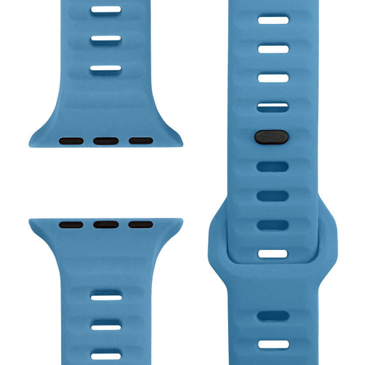 NALIA Motion Silikon Armband kompatibel mit Apple Watch Armband iWatch Series SE/10/9/8/7/6/5/4/3/2/1, 38/40/41/42mm, Ersatzarmband Soft Sportarmband mit Steck-Pin Verschluss