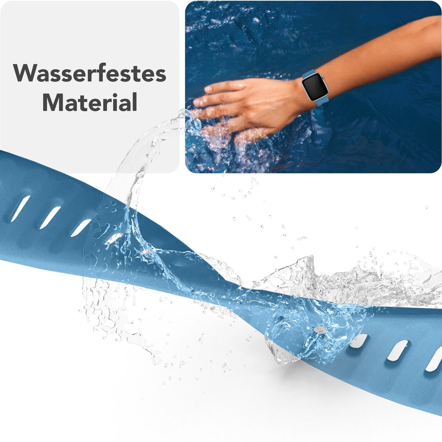 NALIA Motion Silikon Armband kompatibel mit Apple Watch Armband iWatch Series SE/10/9/8/7/6/5/4/3/2/1, 38/40/41/42mm, Ersatzarmband Soft Sportarmband mit Steck-Pin Verschluss