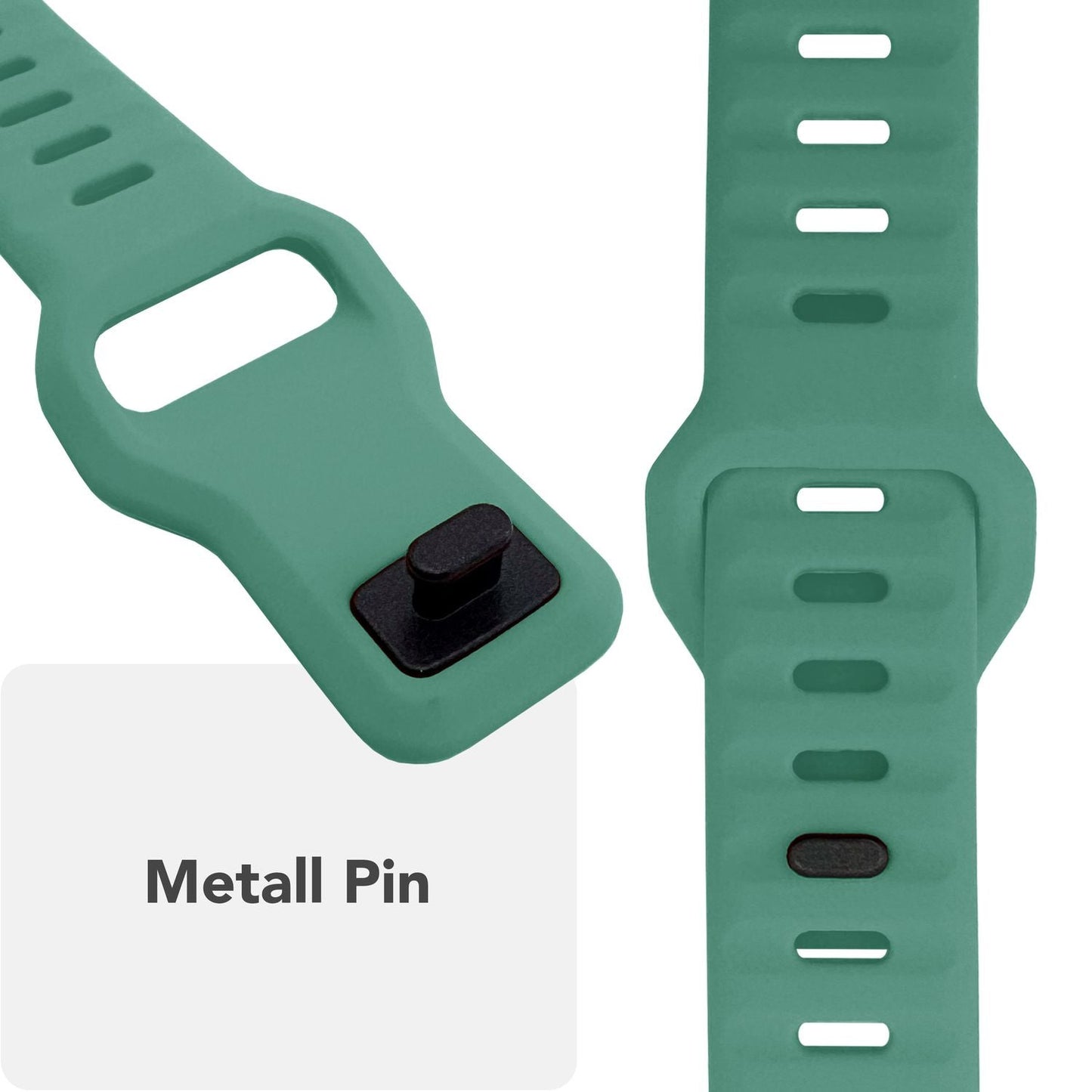 NALIA Motion Silikon Armband kompatibel mit Apple Watch Armband iWatch Series SE/10/9/8/7/6/5/4/3/2/1, 38/40/41/42mm, Ersatzarmband Soft Sportarmband mit Steck-Pin Verschluss