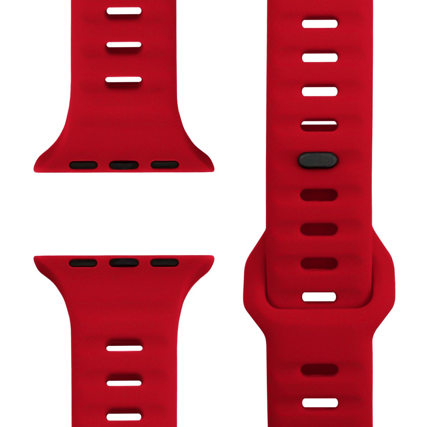 NALIA Motion Silikon Armband kompatibel mit Apple Watch Armband iWatch Series SE/10/9/8/7/6/5/4/3/2/1, 38/40/41/42mm, Ersatzarmband Soft Sportarmband mit Steck-Pin Verschluss