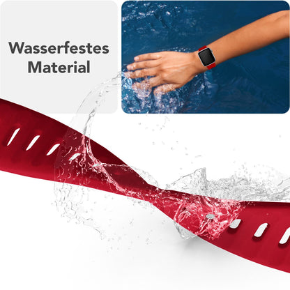 NALIA Motion Silikon Armband kompatibel mit Apple Watch Armband iWatch Series SE/10/9/8/7/6/5/4/3/2/1, 38/40/41/42mm, Ersatzarmband Soft Sportarmband mit Steck-Pin Verschluss