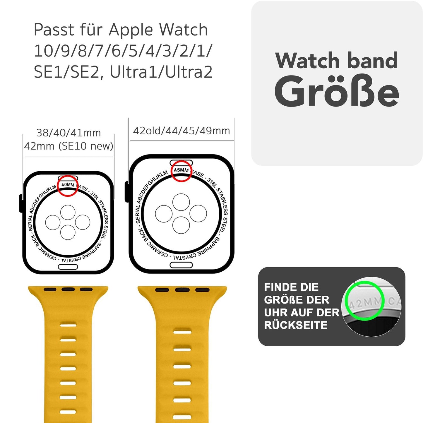NALIA Motion Silikon Armband kompatibel mit Apple Watch Armband iWatch Series SE/10/9/8/7/6/5/4/3/2/1, 38/40/41/42mm, Ersatzarmband Soft Sportarmband mit Steck-Pin Verschluss