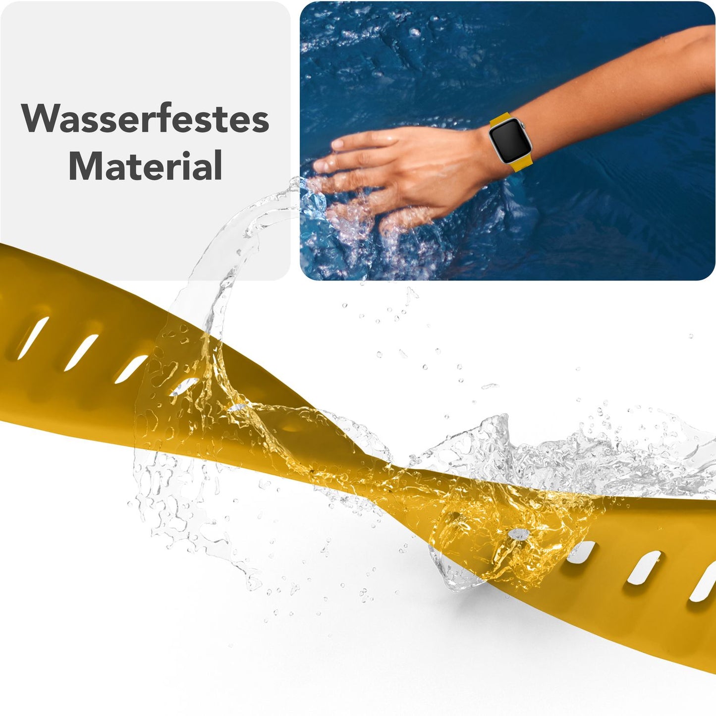 NALIA Motion Silikon Armband kompatibel mit Apple Watch Armband iWatch Series SE/10/9/8/7/6/5/4/3/2/1, 38/40/41/42mm, Ersatzarmband Soft Sportarmband mit Steck-Pin Verschluss