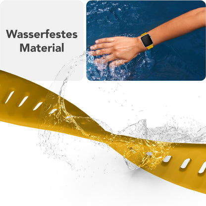 NALIA Motion Silikon Armband kompatibel mit Apple Watch Armband iWatch Series SE/10/9/8/7/6/5/4/3/2/1, 38/40/41/42mm, Ersatzarmband Soft Sportarmband mit Steck-Pin Verschluss